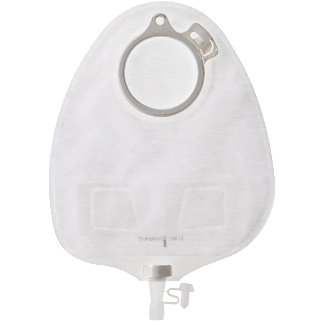 Assura Two-Piece Urostomy Pouch, Transparent 10" (25cm), Flange 2" (50mm) - Box of 10