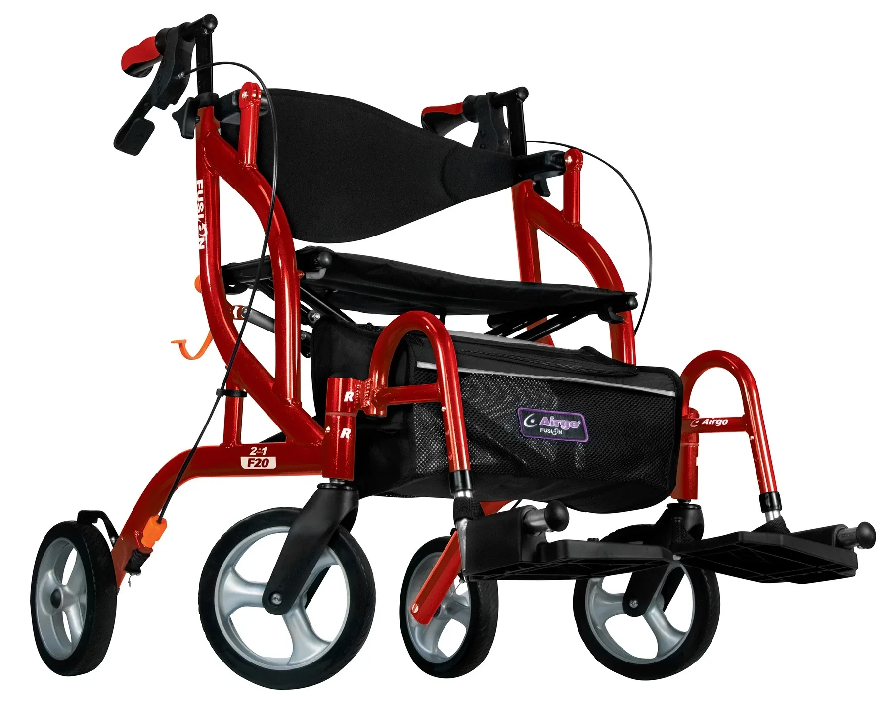 Airgo Fusion 2 in 1 Folding Rollator and Transport Chair - Image 18