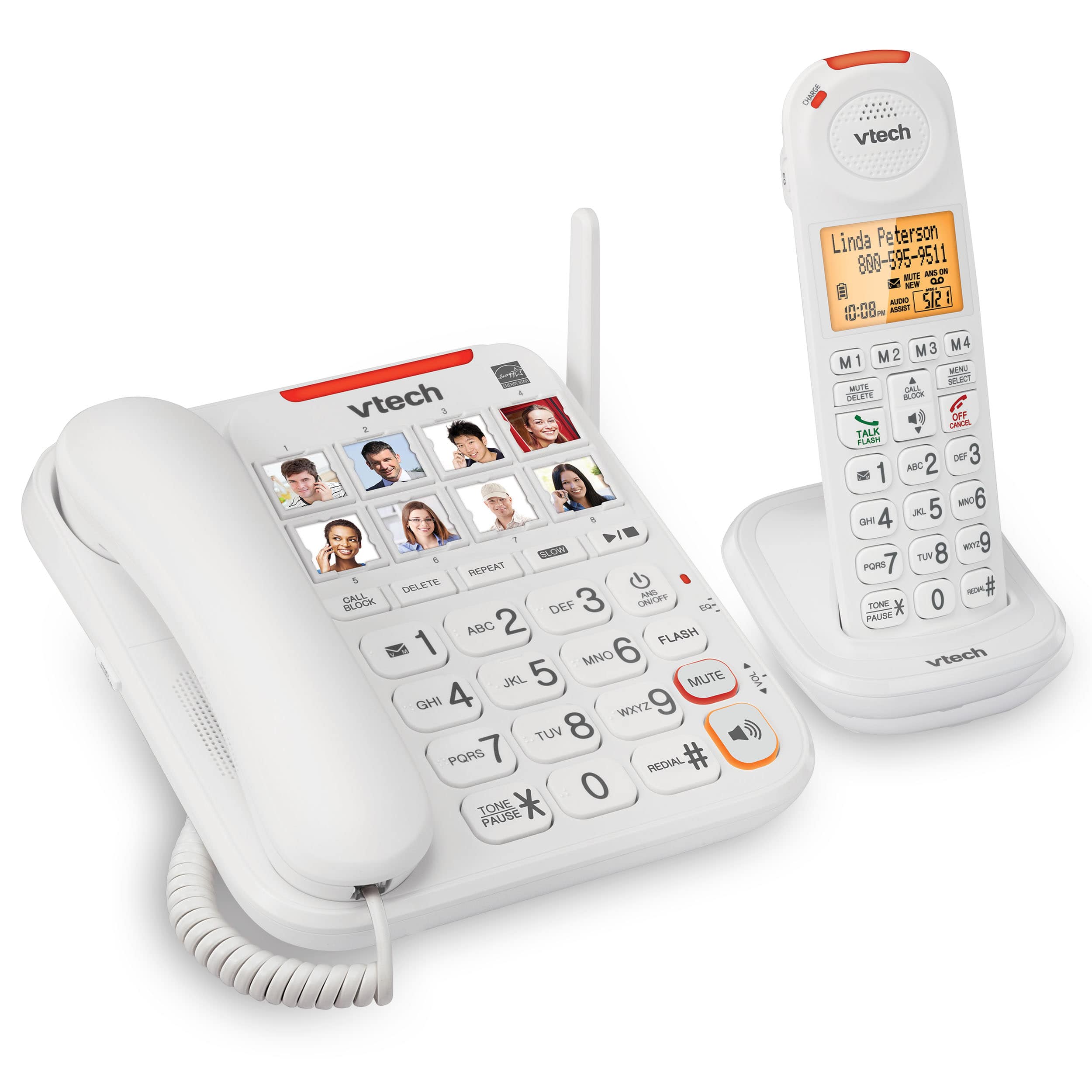 AMPLIFIED CORDED/CORDLESS ANSWERING SYSTEM W/ BIG BUTTONS & DISPLAY - Image 3