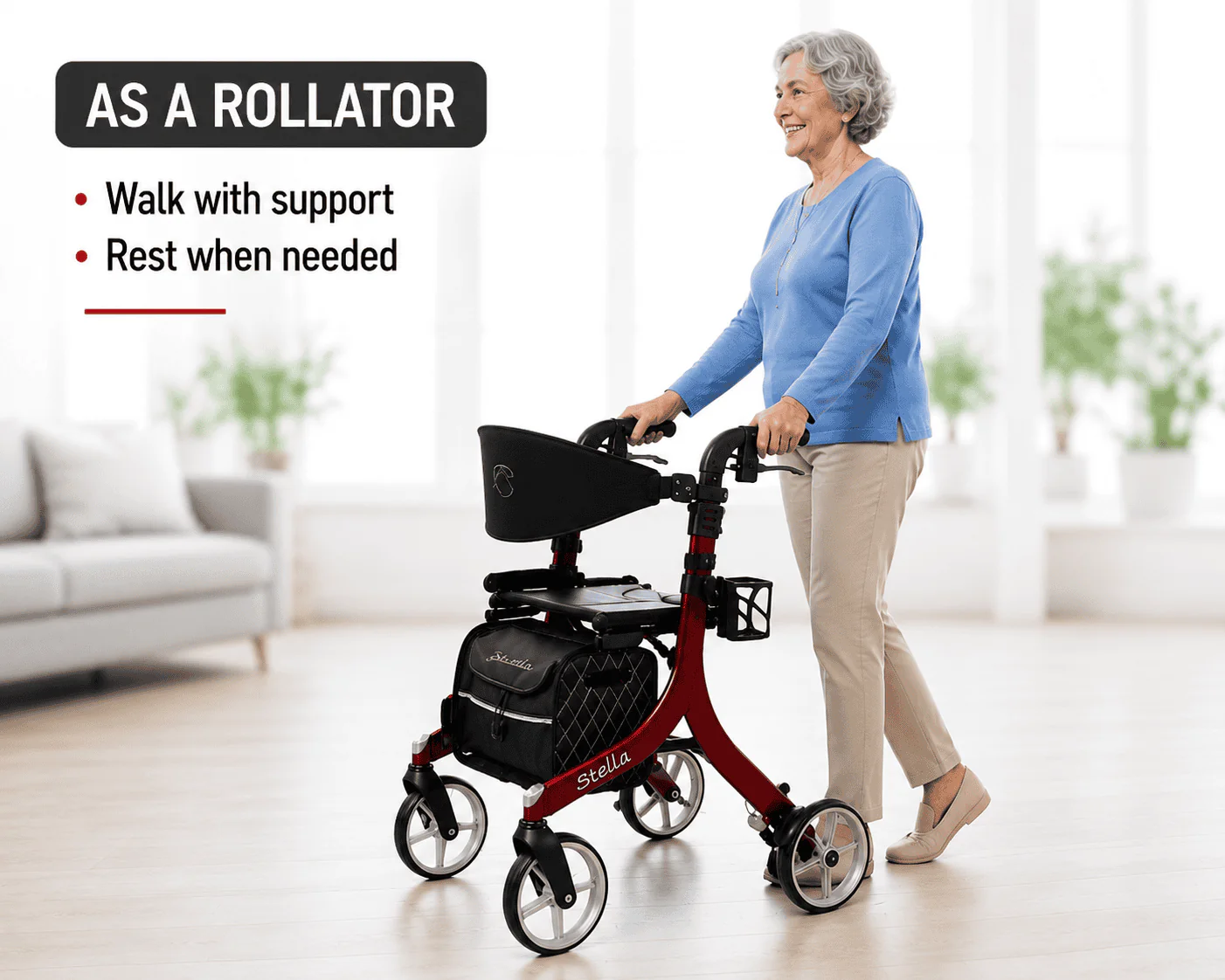 Stella Ultra Lightweight Rollator - Image 5