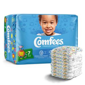 Comfees Baby Diapers - Size 7, 41lbs+ (Tabbed)