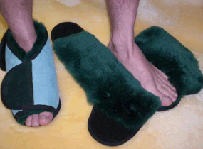 Pressure Care Slippers, Open Toe with rubber sole