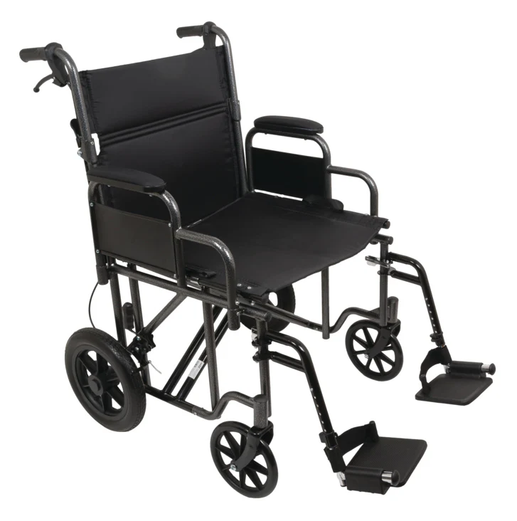 Bariatric Steel Transport Chair 22"