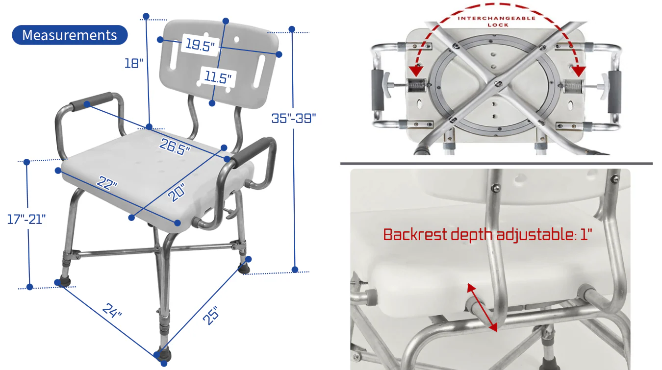 Bariatric Swivel Shower Chair - Image 3