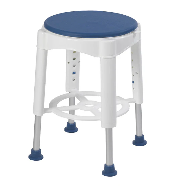 Swivel Seat Shower Stool With Padded Rotating Seat