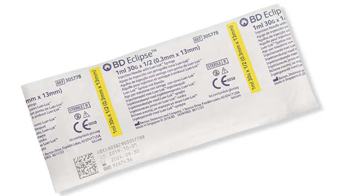 Eclipse Safety Hypodermic Syringe & Needle - Image 2