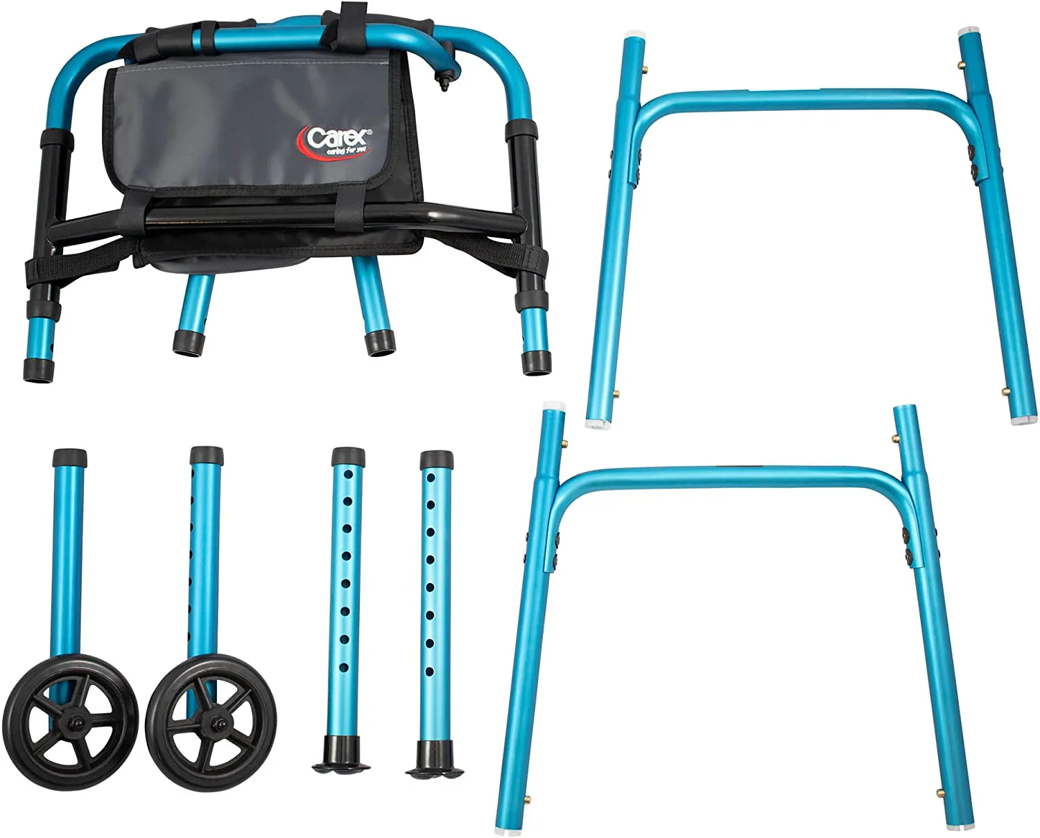 Explorer Folding Walker with Wheels and Glides - Image 4