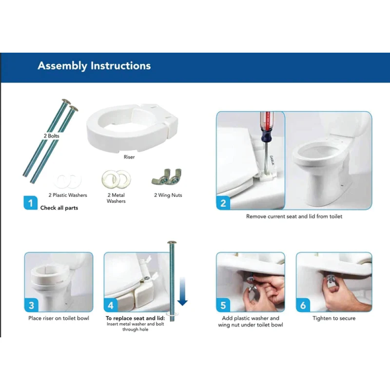 Flip Up Raised Toilet Seat - Image 8
