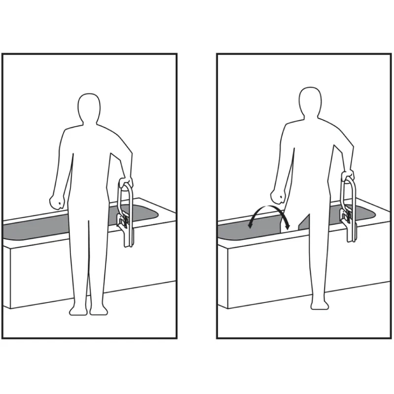 White Bathtub Rail - Image 4