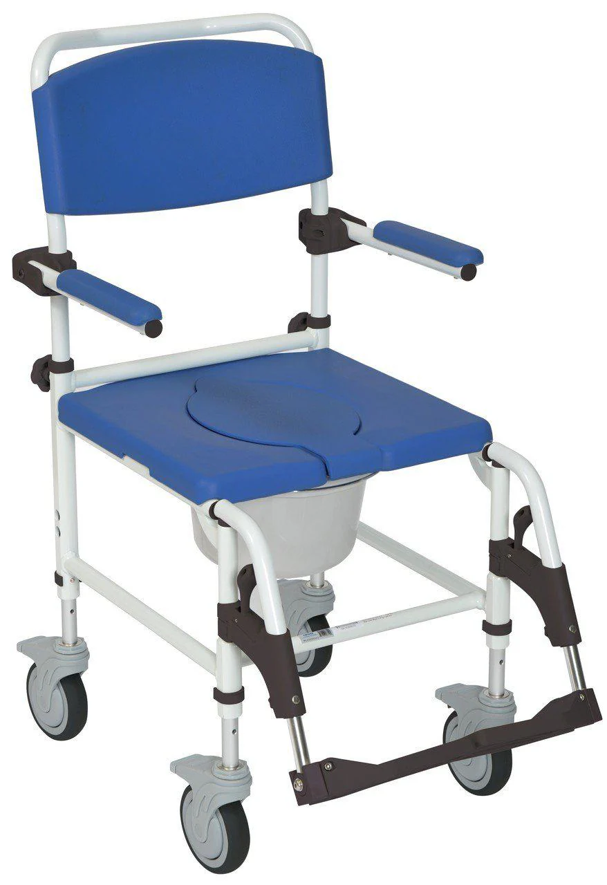 Aluminum Rehab Shower Commode Chair