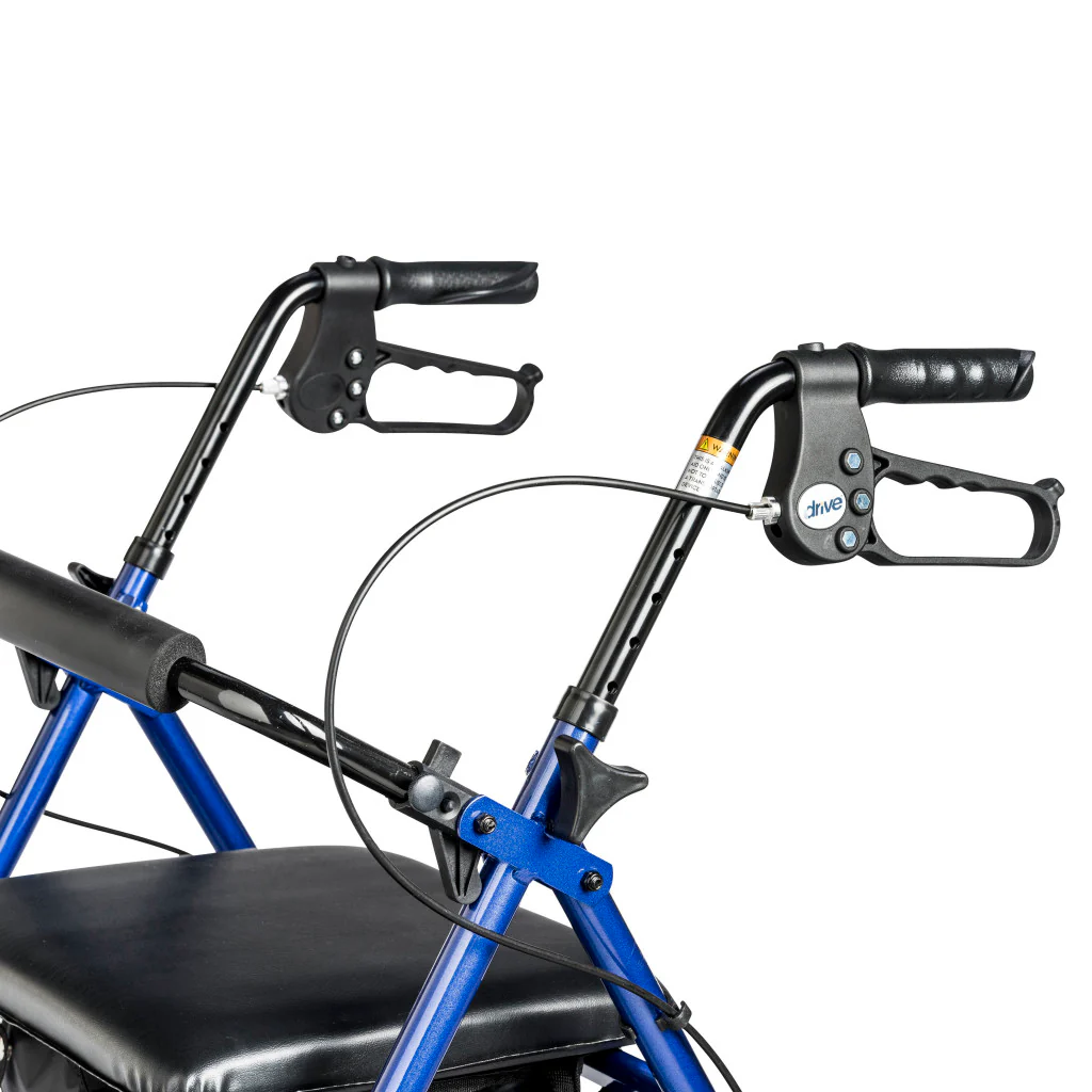 Adjustable Rollator w/ 6" Casters Blue - Image 6