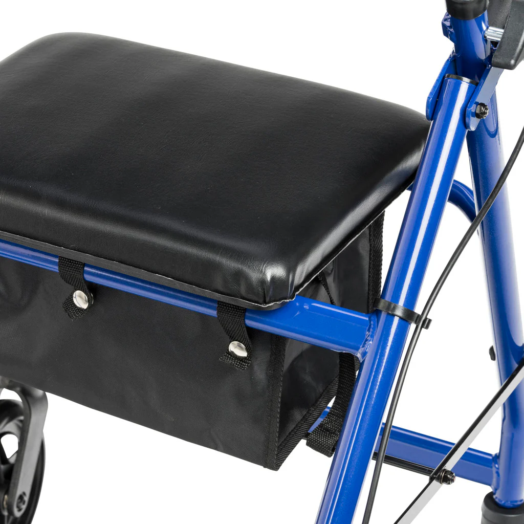 Adjustable Rollator w/ 6" Casters Blue - Image 9