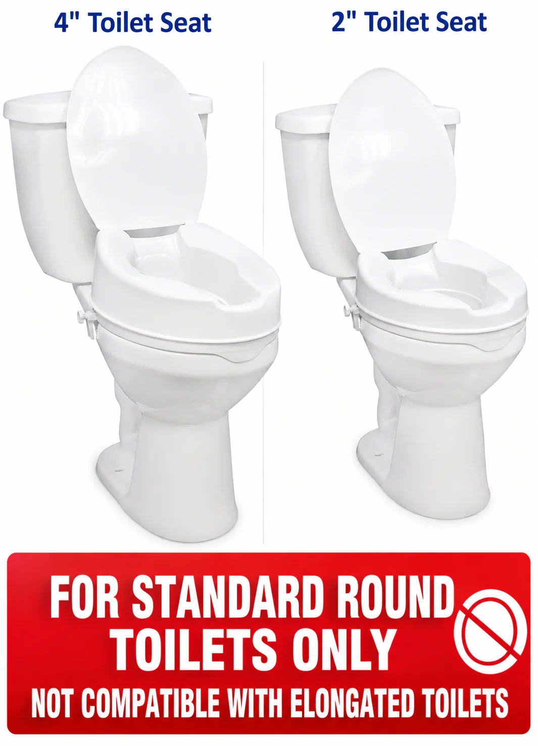 Raised Toilet Seat with Lid - Image 3