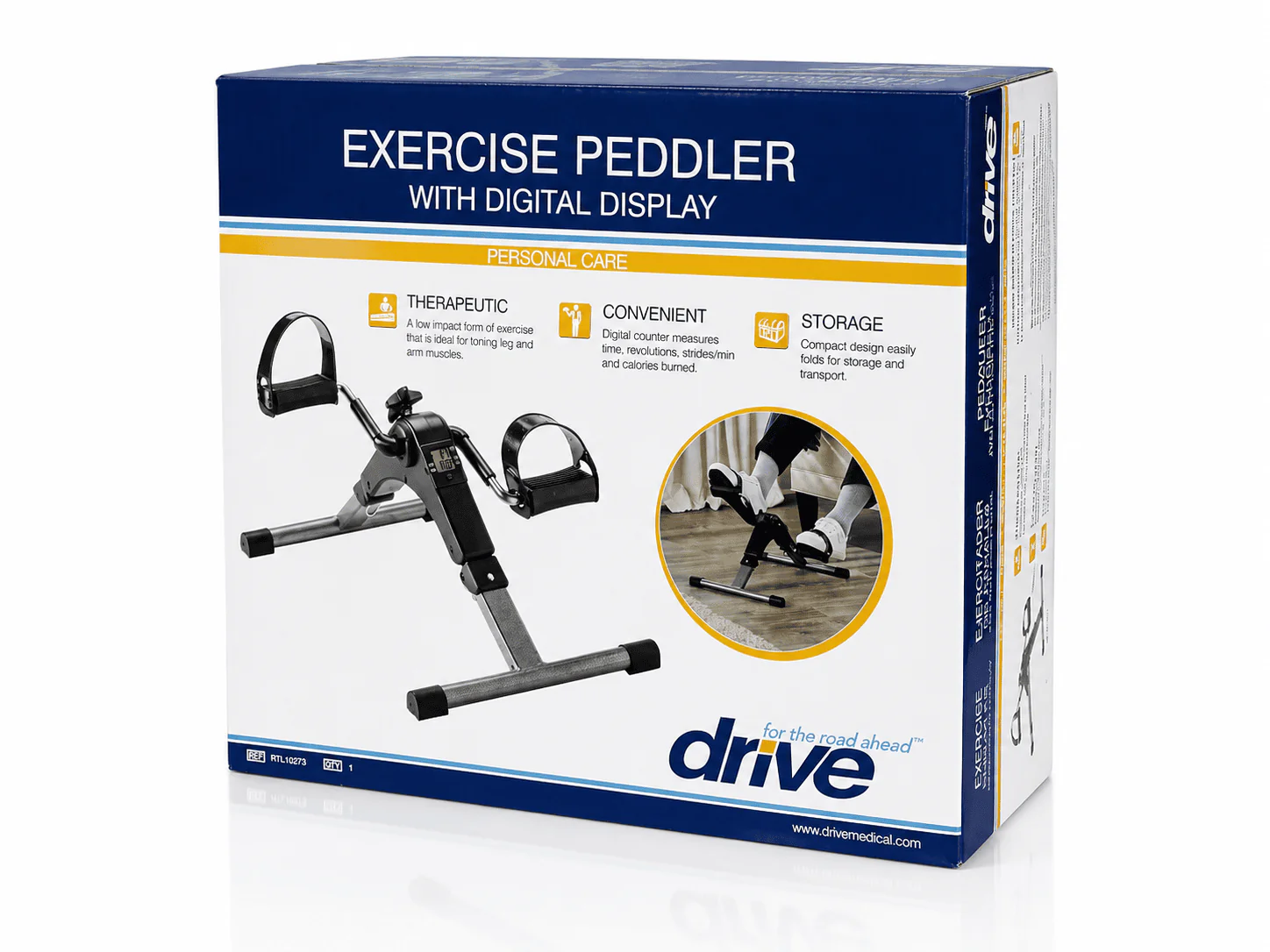 Folding Pedal Exerciser with Electronic Display - Image 10