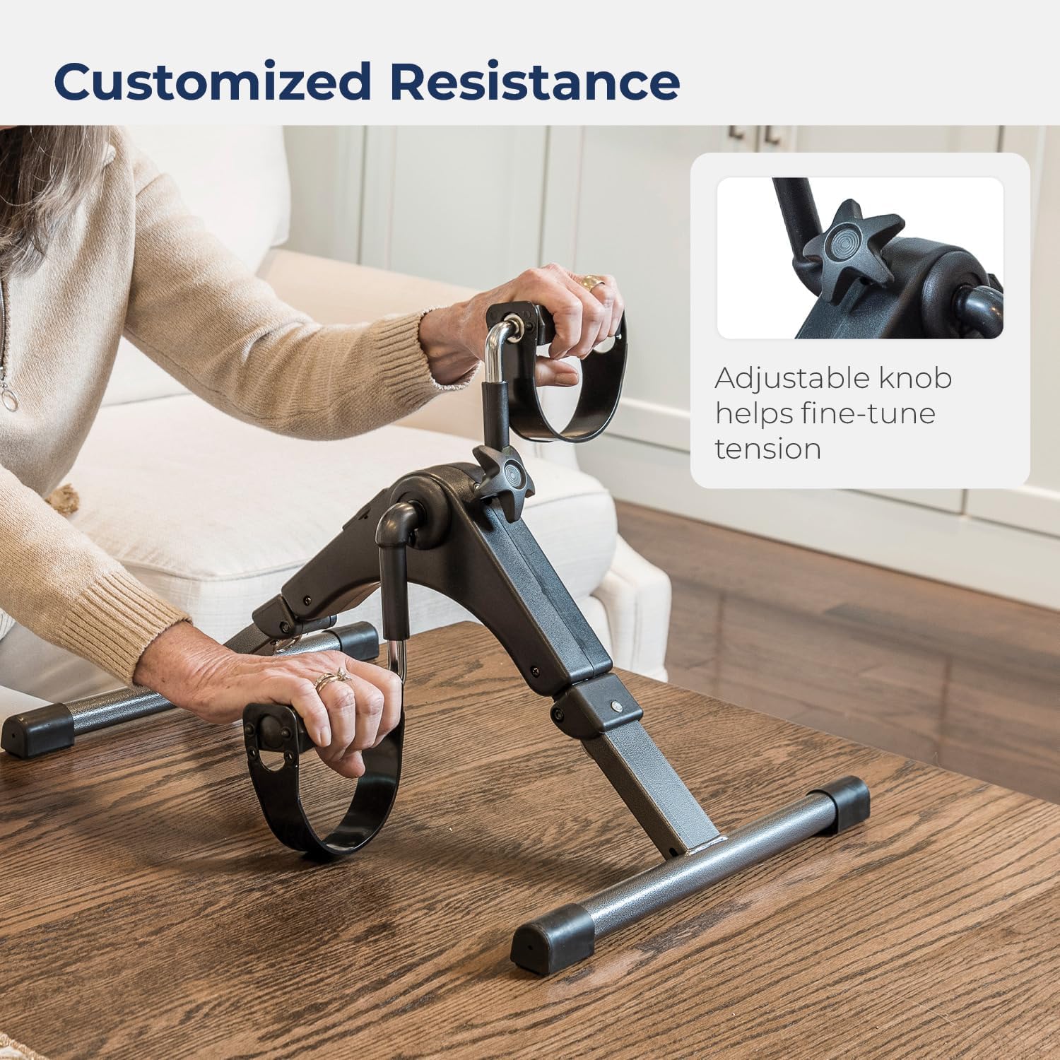 Folding Pedal Exerciser with Electronic Display - Image 9