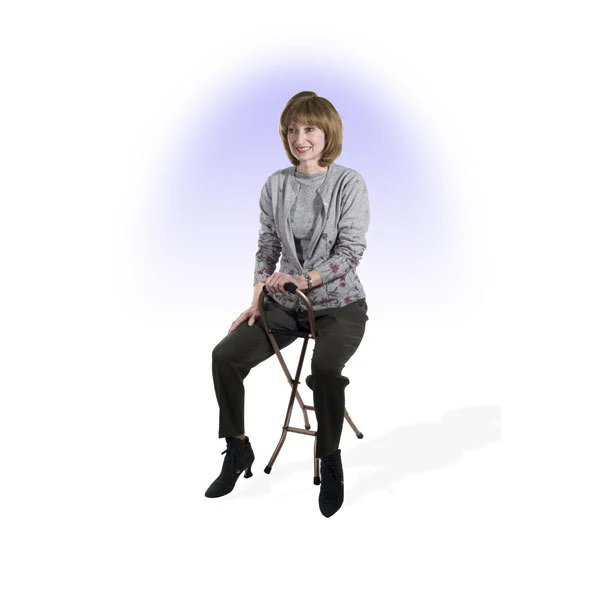 Folding Lightweight Cane with Sling Style Seat - Image 2