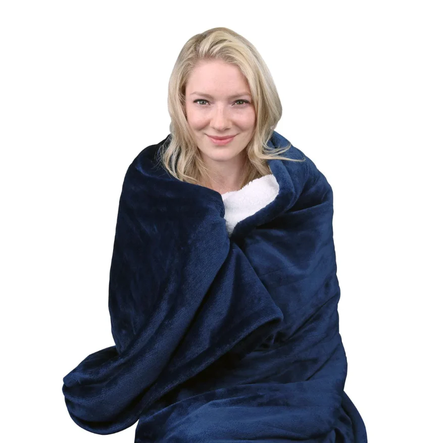 Heated Sherpa Throw Blanket - Image 2