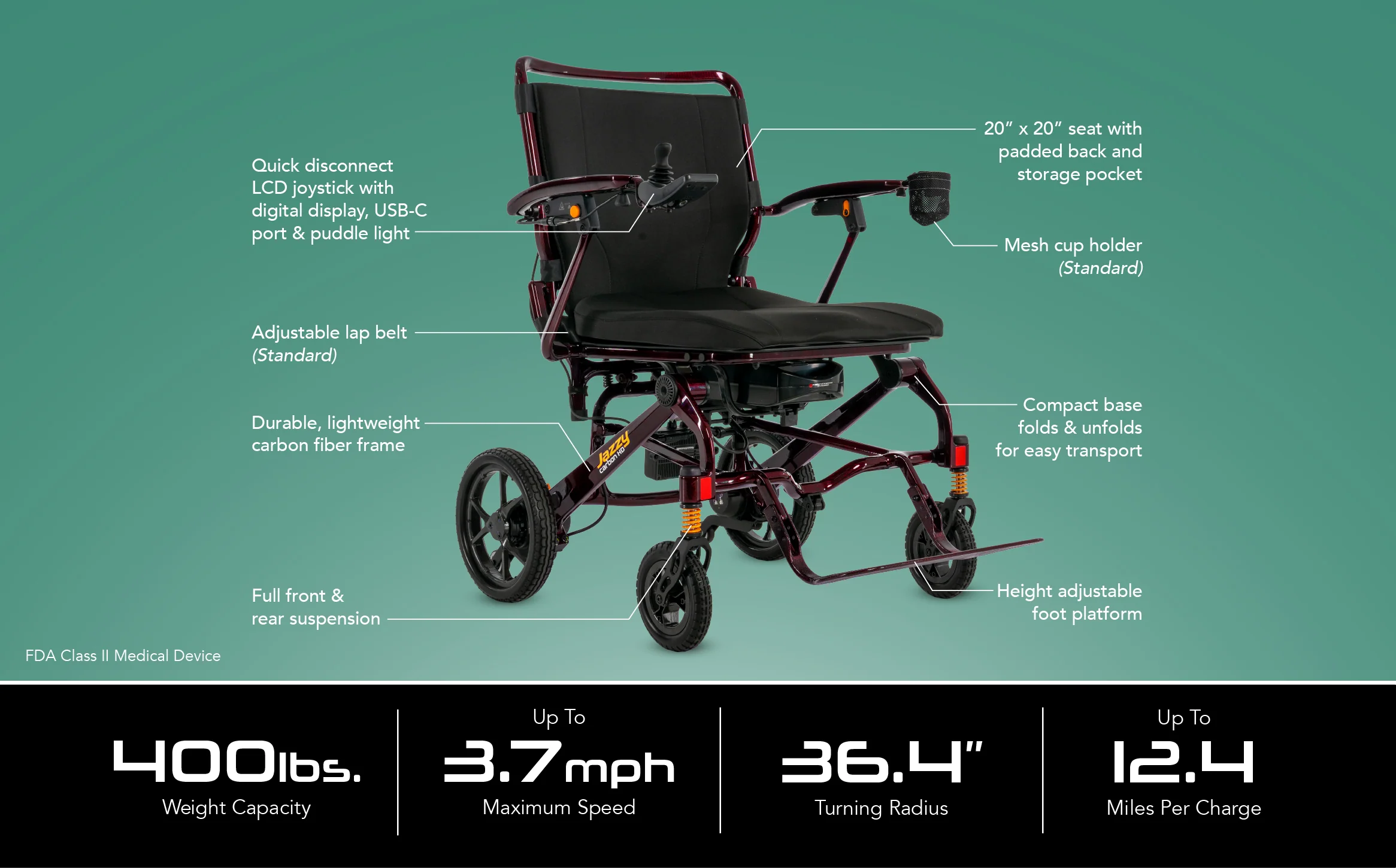Jazzy Carbon HD Power Chair - Image 4