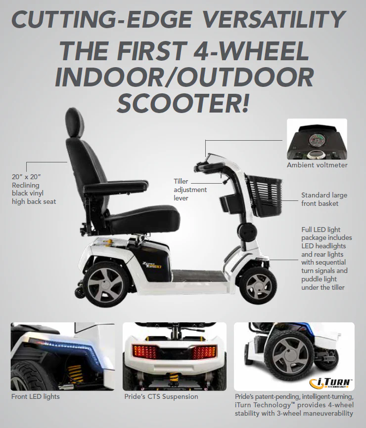 Jazzy Zero Turn 10 4-Wheel Scooter - Image 4