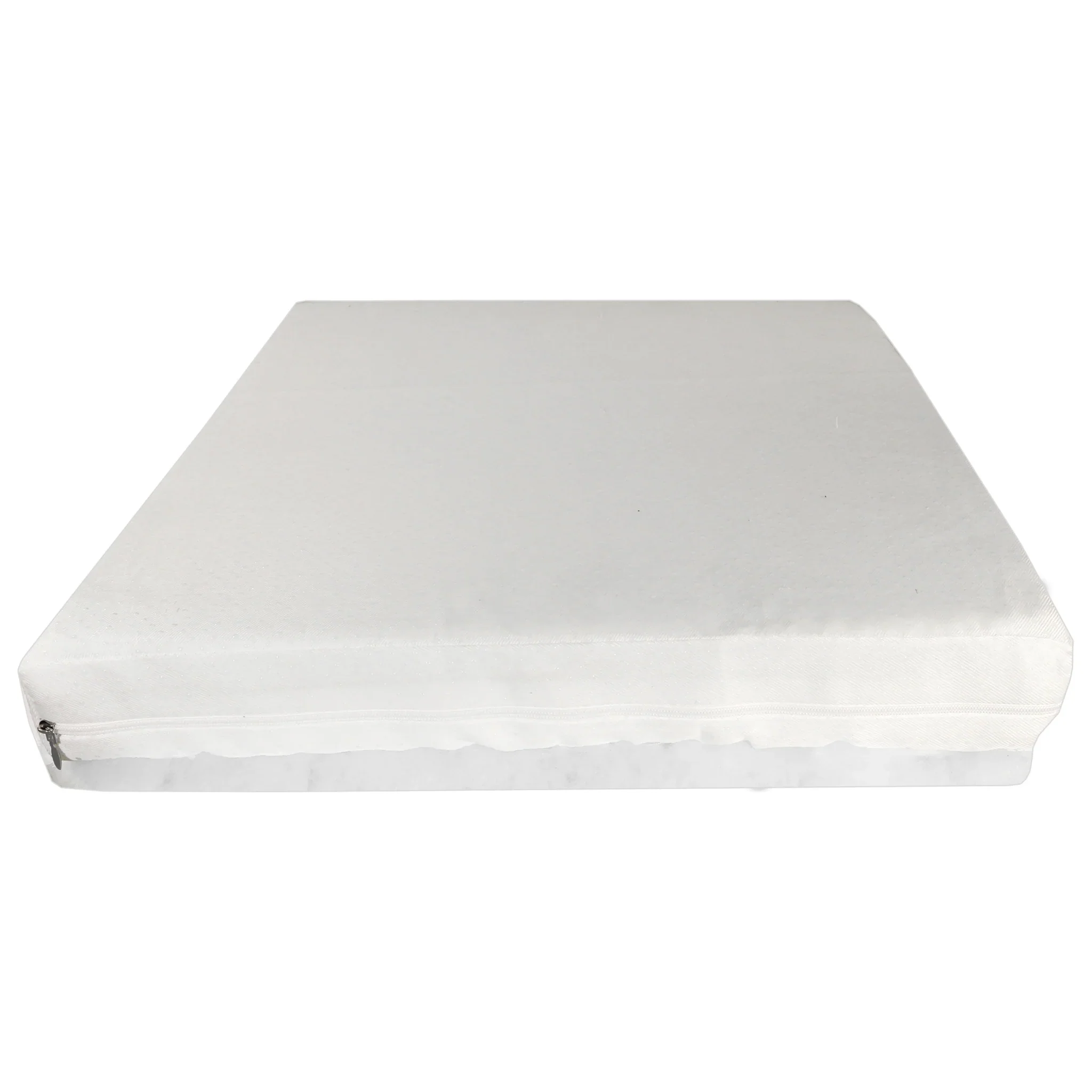 Memory Foam Wheelchair Cushion/Sheepskin Cover White 18"x16"