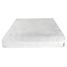 Memory Foam Wheelchair Cushion/Sheepskin Cover White 18"x16" - Image 2