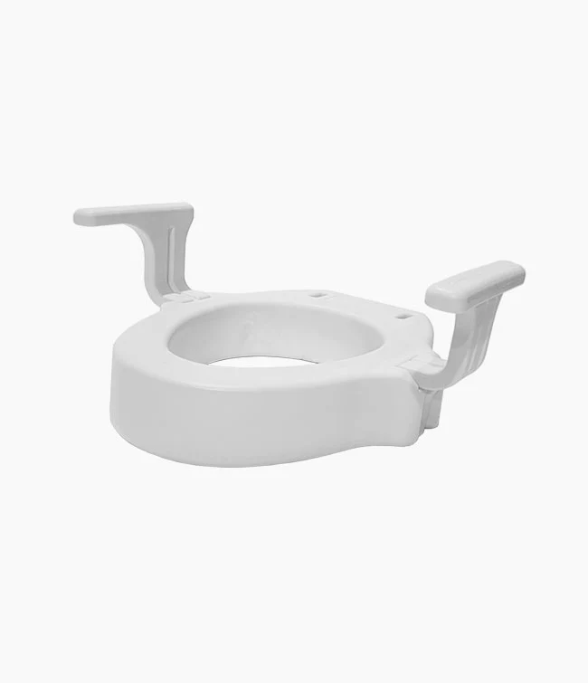Elongated Toilet Seat Riser With Handles (Non-Flip) - Image 2