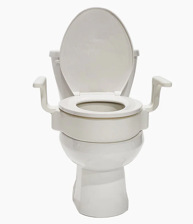 Elongated Toilet Seat Riser With Handles (Non-Flip) - Image 4