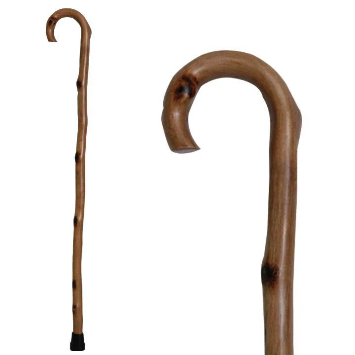 Natural Round Handle Wood Cane - Image 3