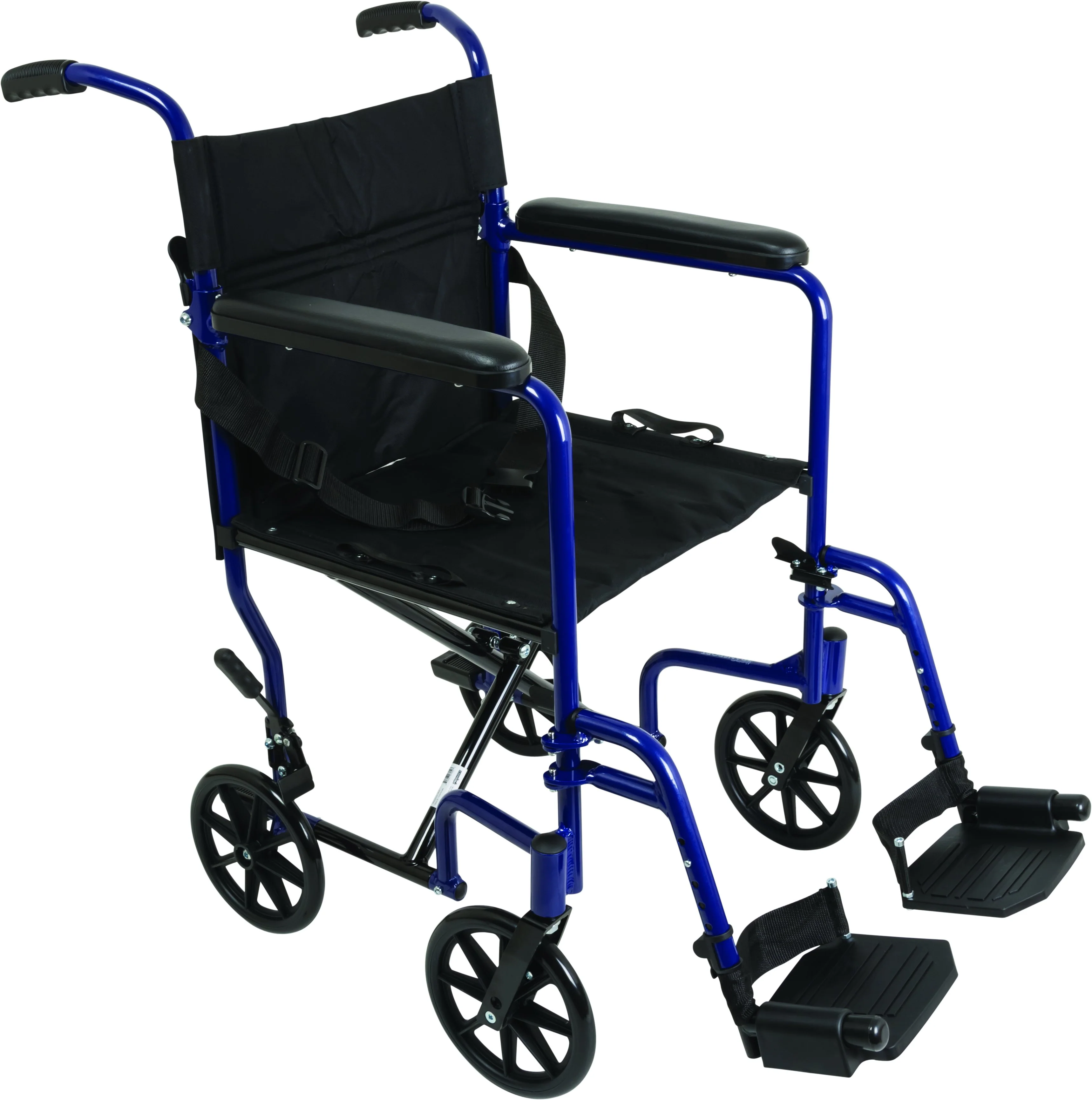 Aluminum Transport Chair with Footrests - Image 3