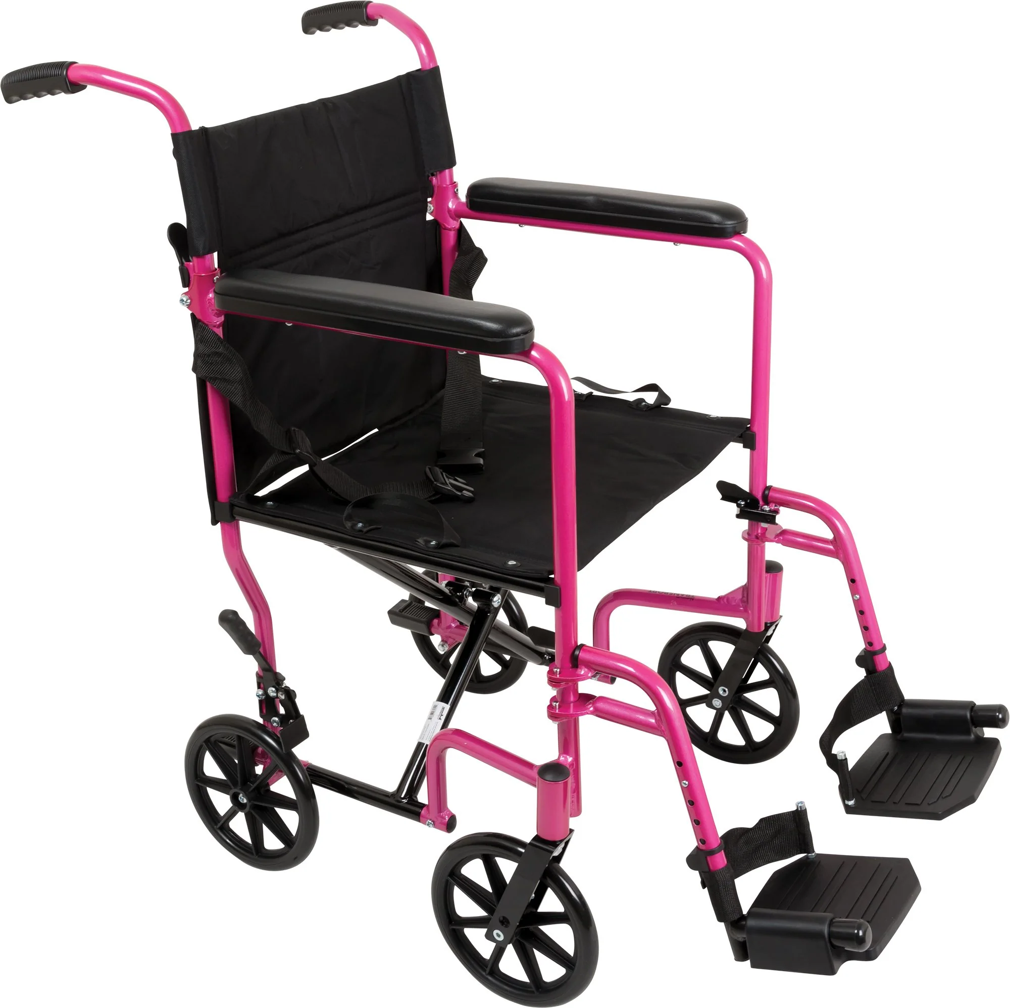 Aluminum Transport Chair with Footrests - Image 5