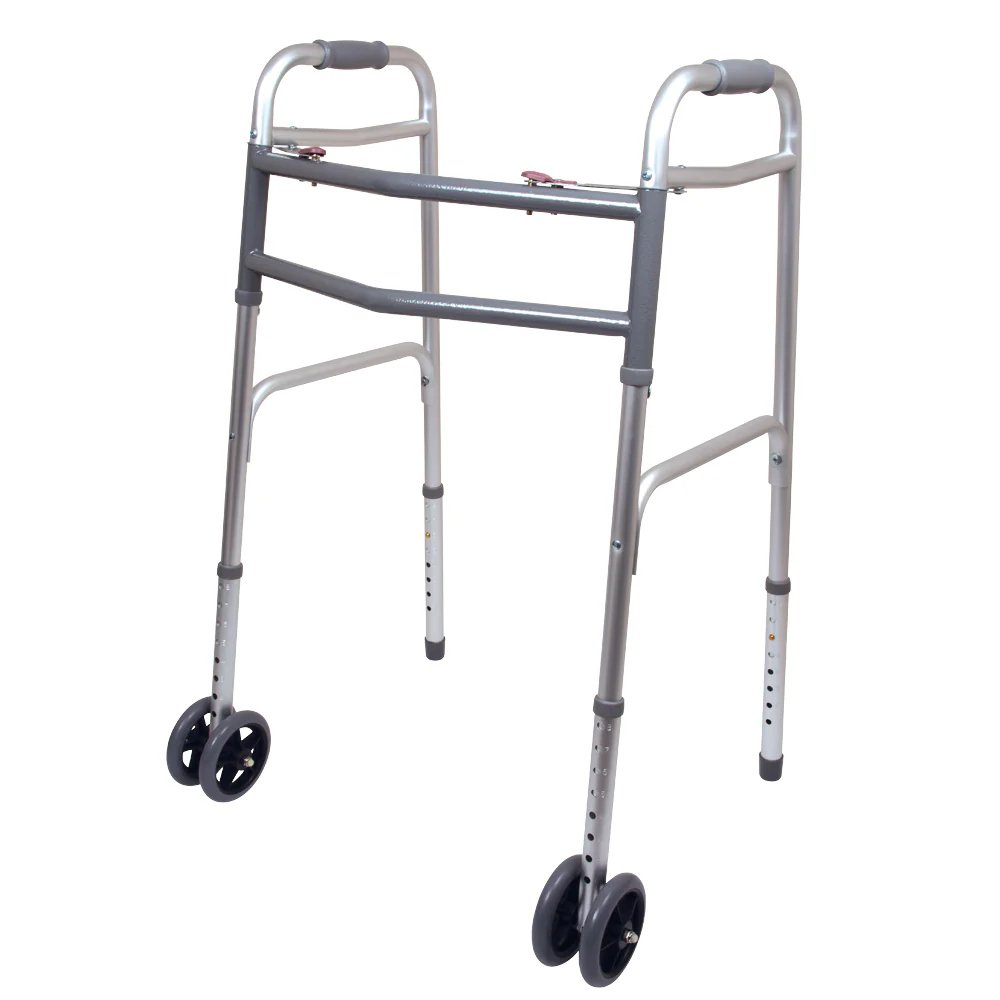 Bariatric 2-Button Walker with Wheels - Image 3