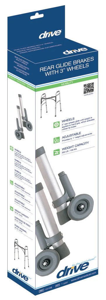 Rear Glide Walker Brakes with 3" Wheel Option - Image 2