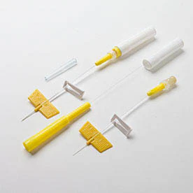 Saf-T-Intima Straight Yellow Infusion Set 24 G x 0.75"