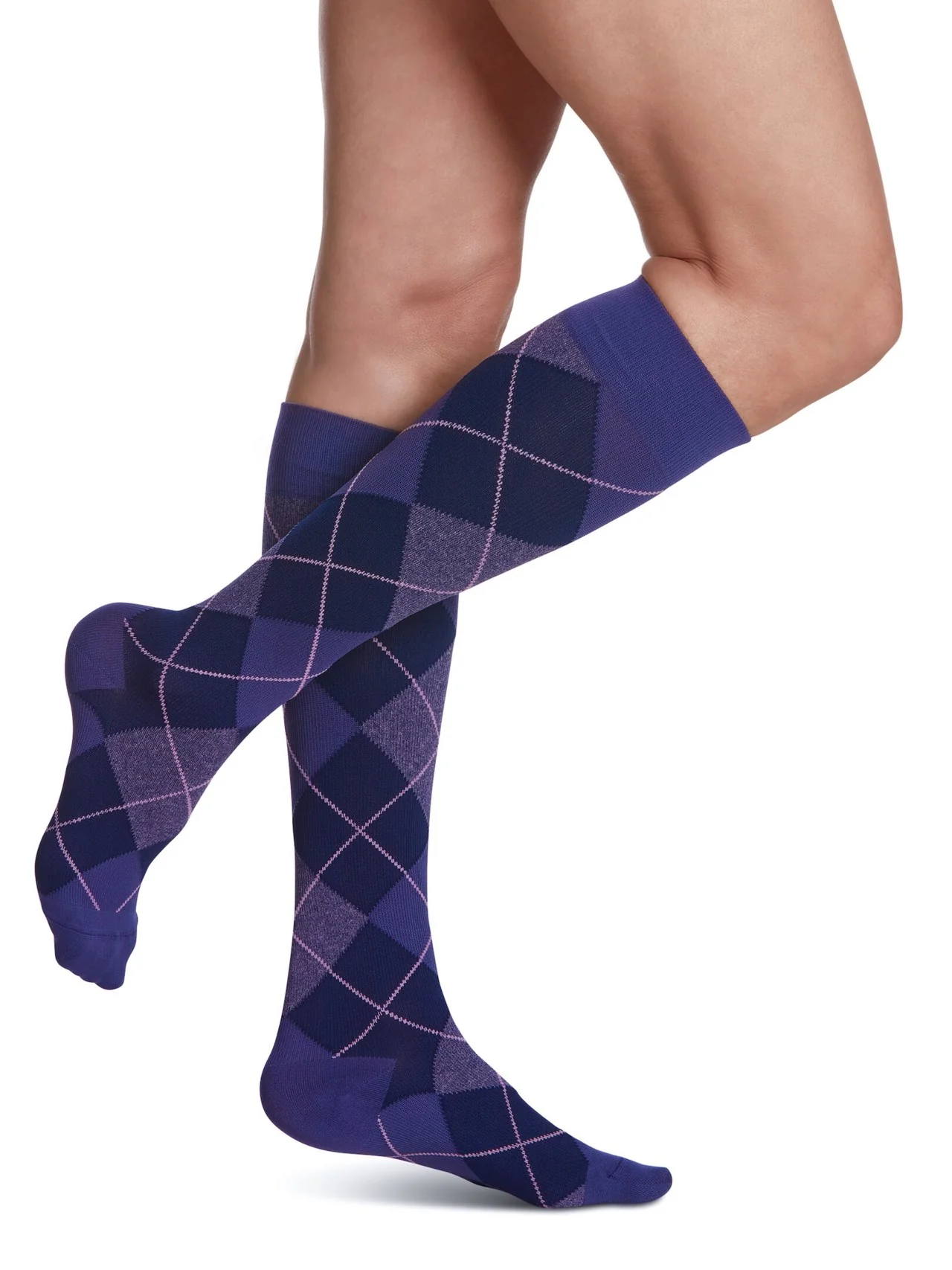 Mens Microfiber Patterns Knee High 20-30mmHg - Image 13