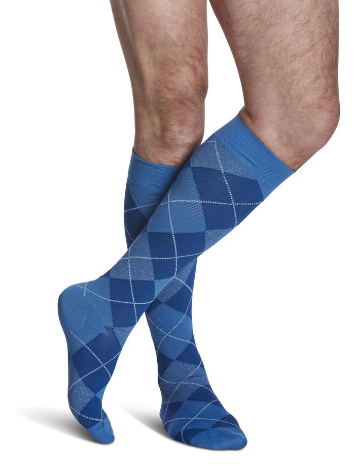 Mens Microfiber Patterns Knee High 20-30mmHg - Image 5