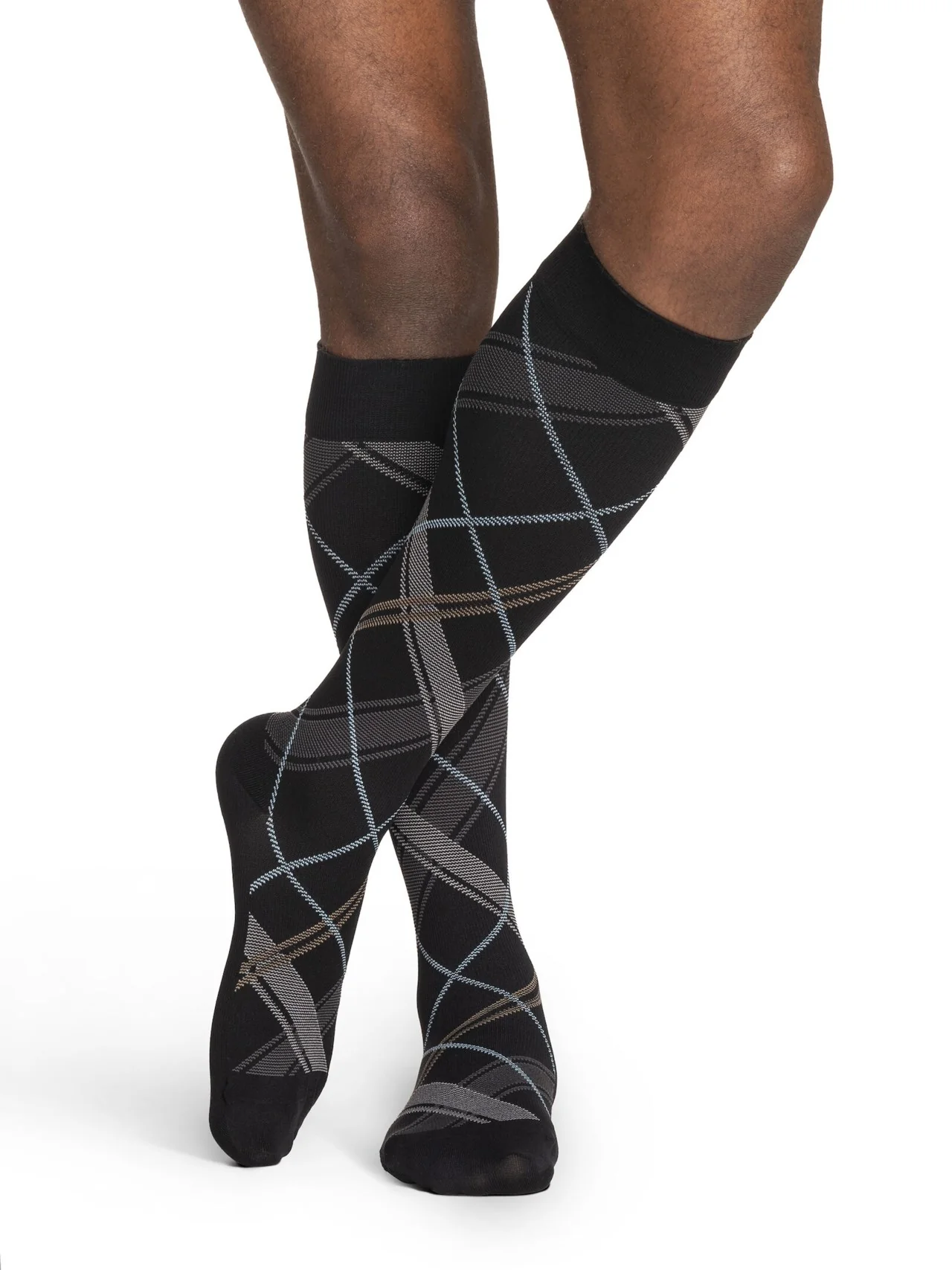 Mens Microfiber Patterns Knee High 20-30mmHg - Image 7