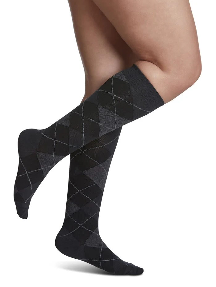 Womens Microfiber Patterns Knee High 20-30mmHg - Image 11