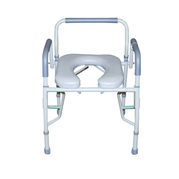 Steel Drop-Arm Commode with Padded Seat - Image 3