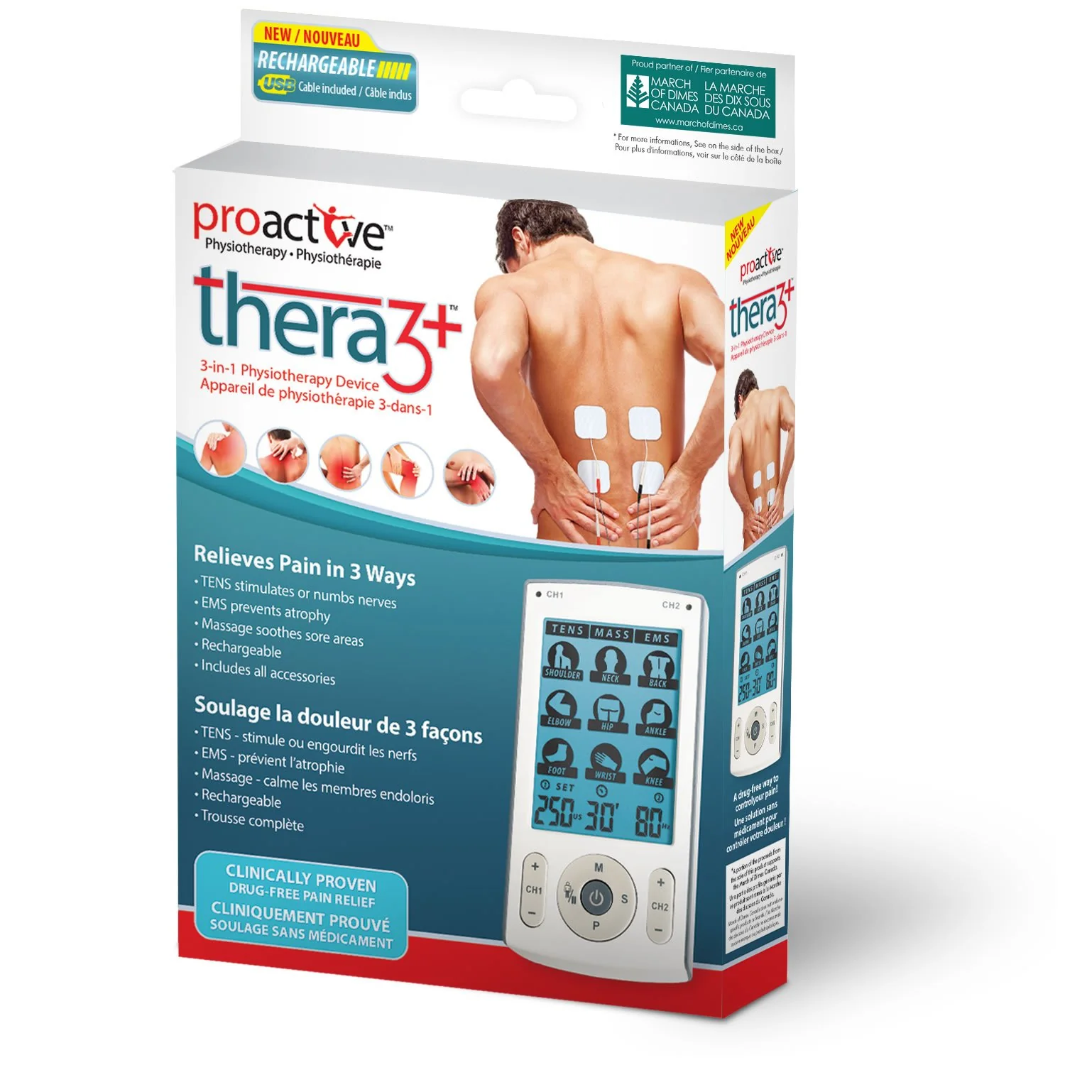 Thera3+ TENS 3-in-1 Physiotherapy Device