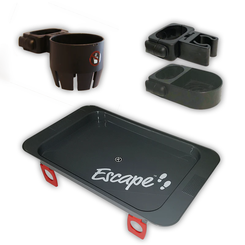 Escape Accessories Pack (Cane Holder, Cup Holder, & Tray)