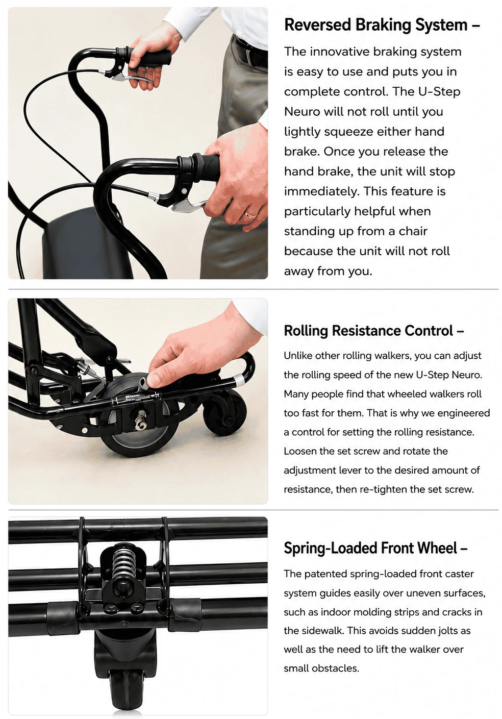 The U-Step II Neuro Walking Stabilizer Rollator - Image 3