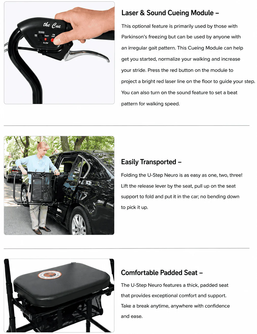 The U-Step II Neuro Walking Stabilizer Rollator - Image 4