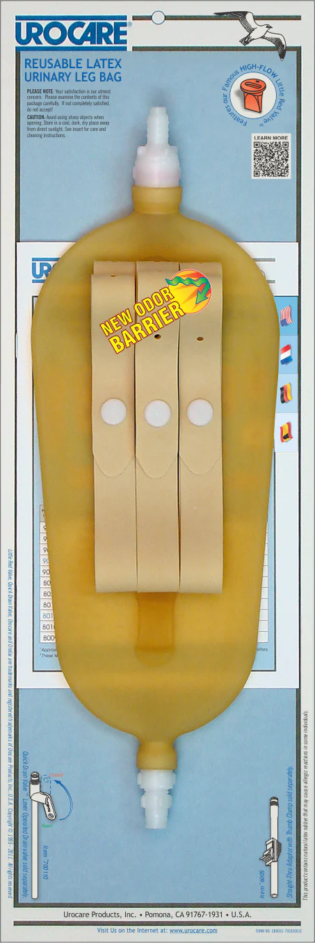 Urocare Reusable Latex Urinary Leg Bags