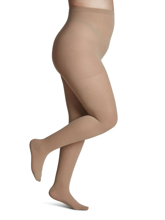 Womens Medium Sheer Pantyhose 20-30mmHg - Image 2
